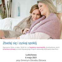 Bezpłatne badanie mammograficzne w Lubichowie 